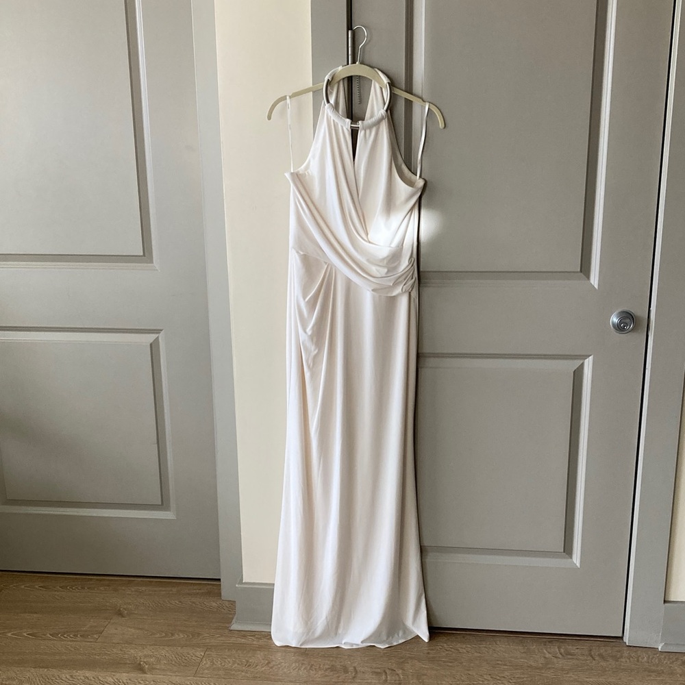 Laundry By Shelli Segal Cream Maxi Dress